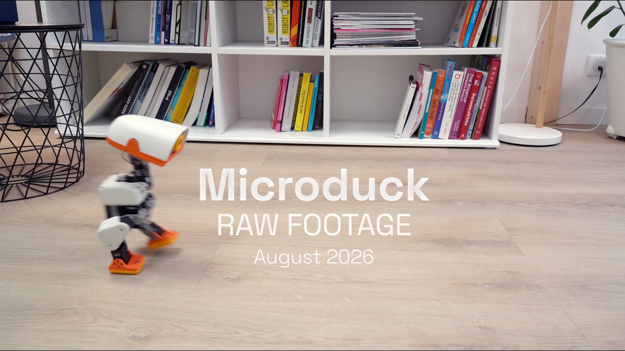 Pollen Robotics, $399 오픈소스 2족 보행 AI 로봇 'Microduck' 공개 — 출처: Pollen Robotics 공식 YouTube 영상 캡처 이미지